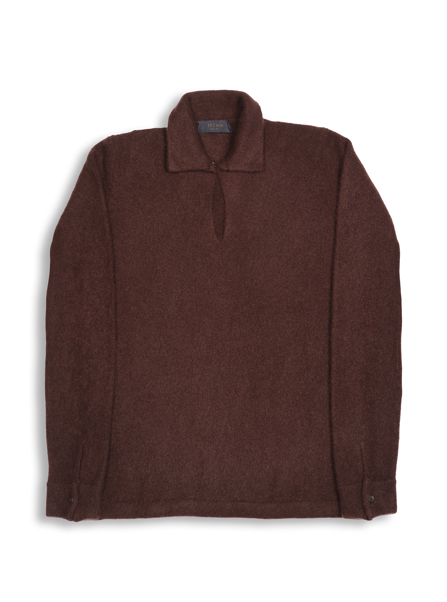 Brown Cashmere Luxury Men's Boucle Polo | Techin.com – Téchin