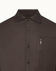 Wool Jacquard Overshirt | Olive