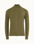 Cashmere Zip | Moss