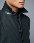 Detail View: Model Tre Boutilier wearing Téchin Coat