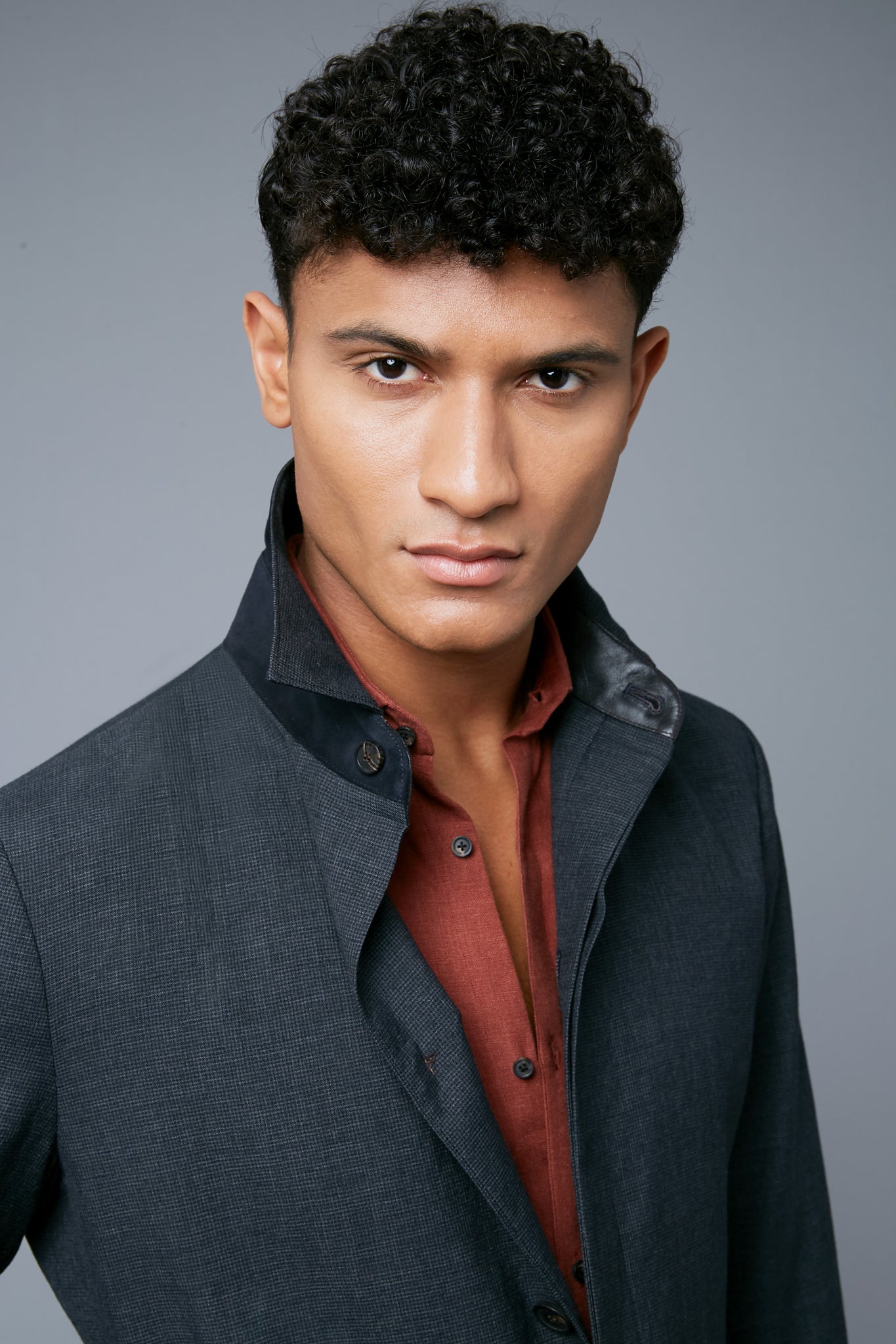 Mood View: Model Tre Boutilier wearing Half Lined Téchin Jacket