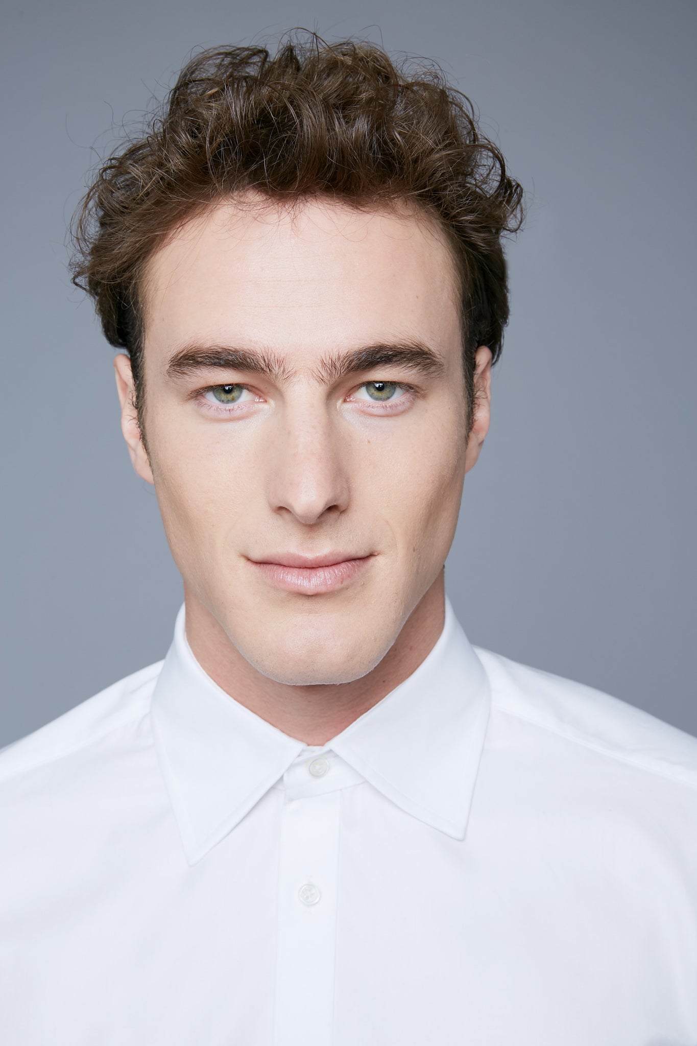 Up-close View: Model Hans Weiner wearing Sea Island Shirt