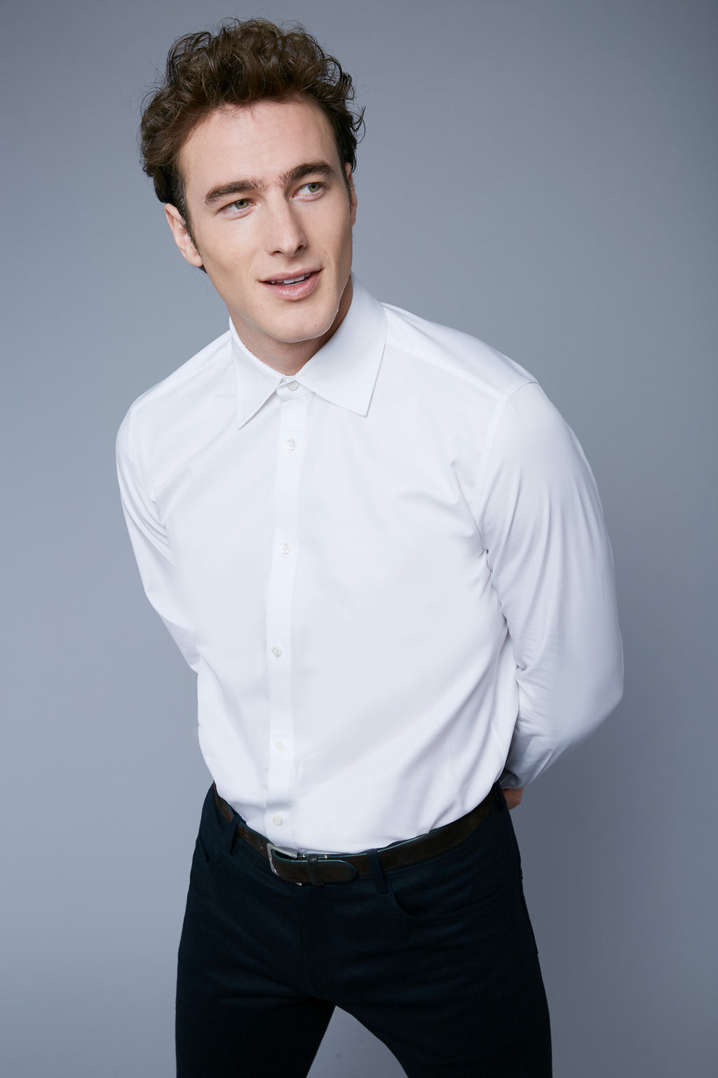Mood View: Model Hans Weiner wearing Sea Island Shirt