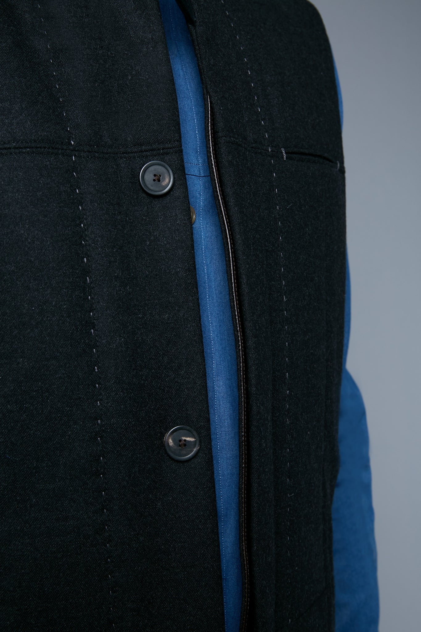 Detail View: Model Milos Drago wearing Down Vest