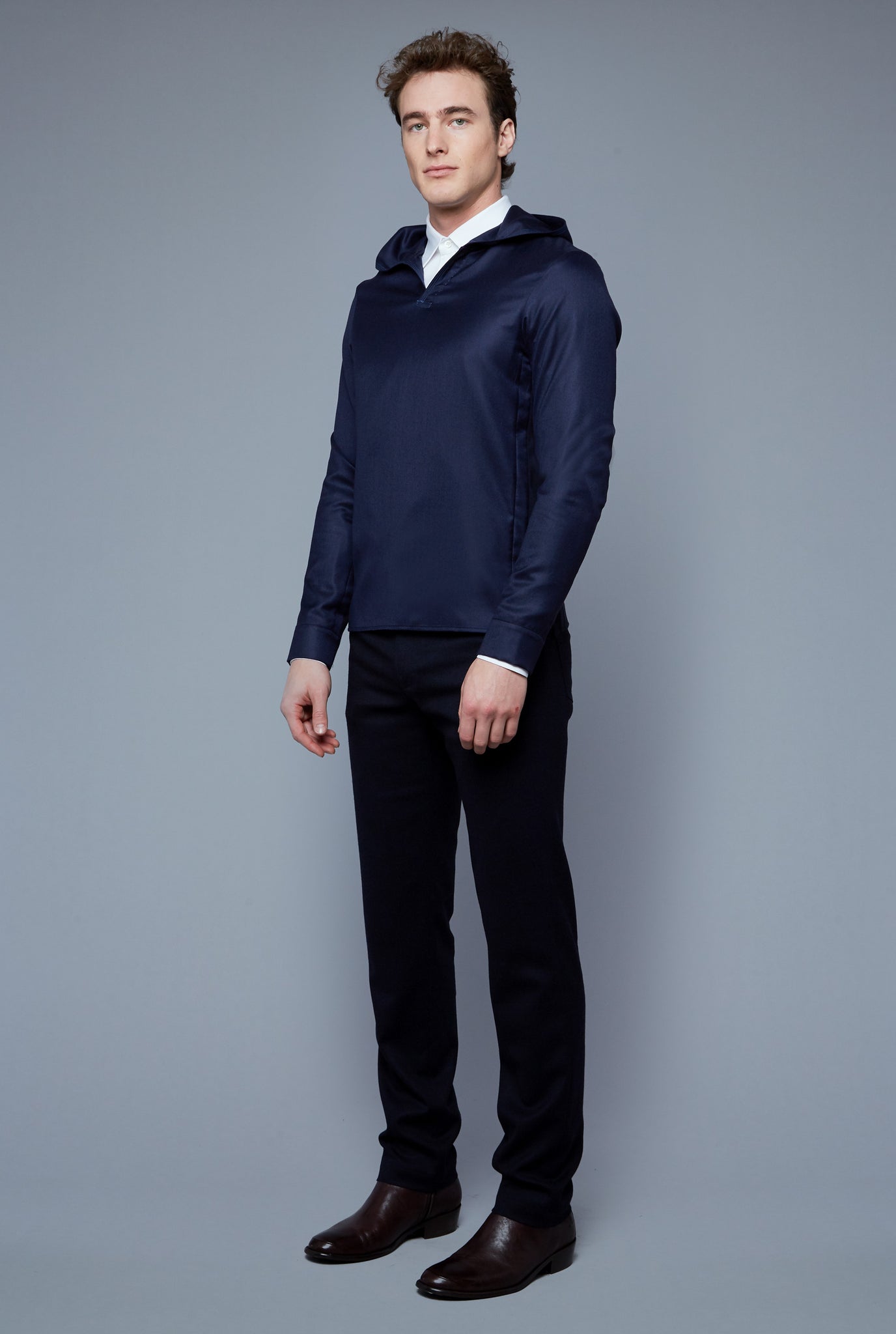 Woven Hoodie | Navy