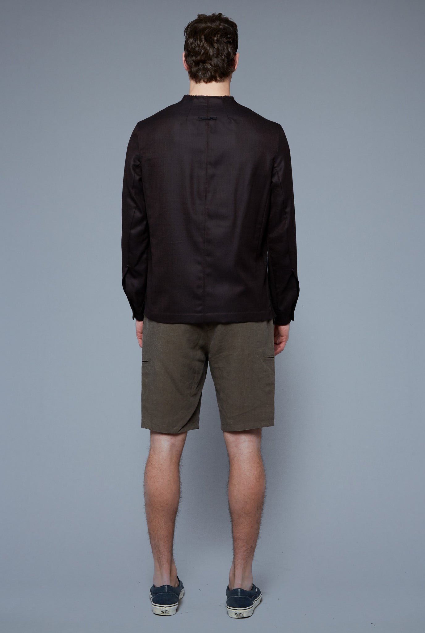 Back View: Model Hans Weiner wearing Royal Pullover