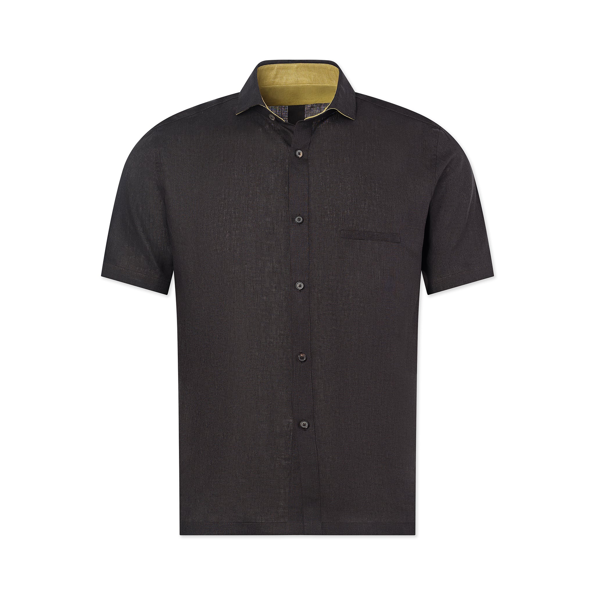 Shortsleeve Linen Shirt | Black