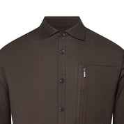 Wool Jacquard Overshirt | Olive