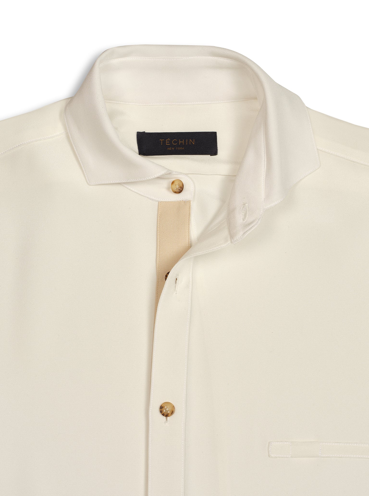 Silk Greenwhich Shirt | Bone – Téchin