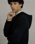Cashmere Knit Hoodie | Black