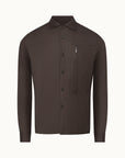 Wool Jacquard Overshirt | Olive