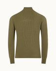 Cashmere Zip | Moss