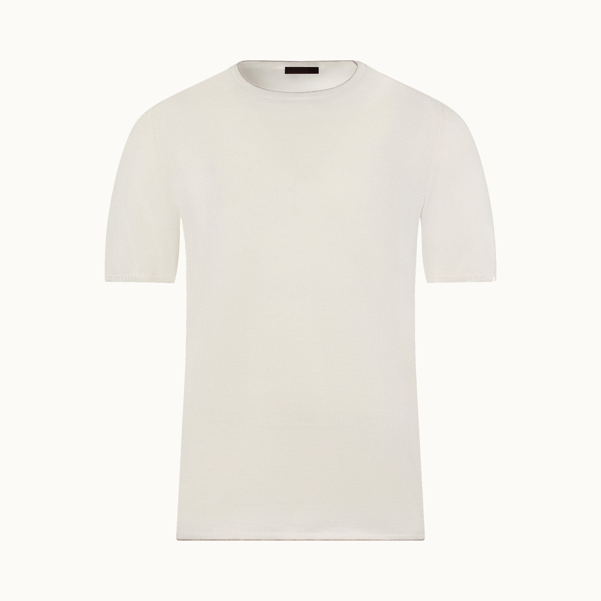 Cotton Sweater Tee Shortsleeve Bone