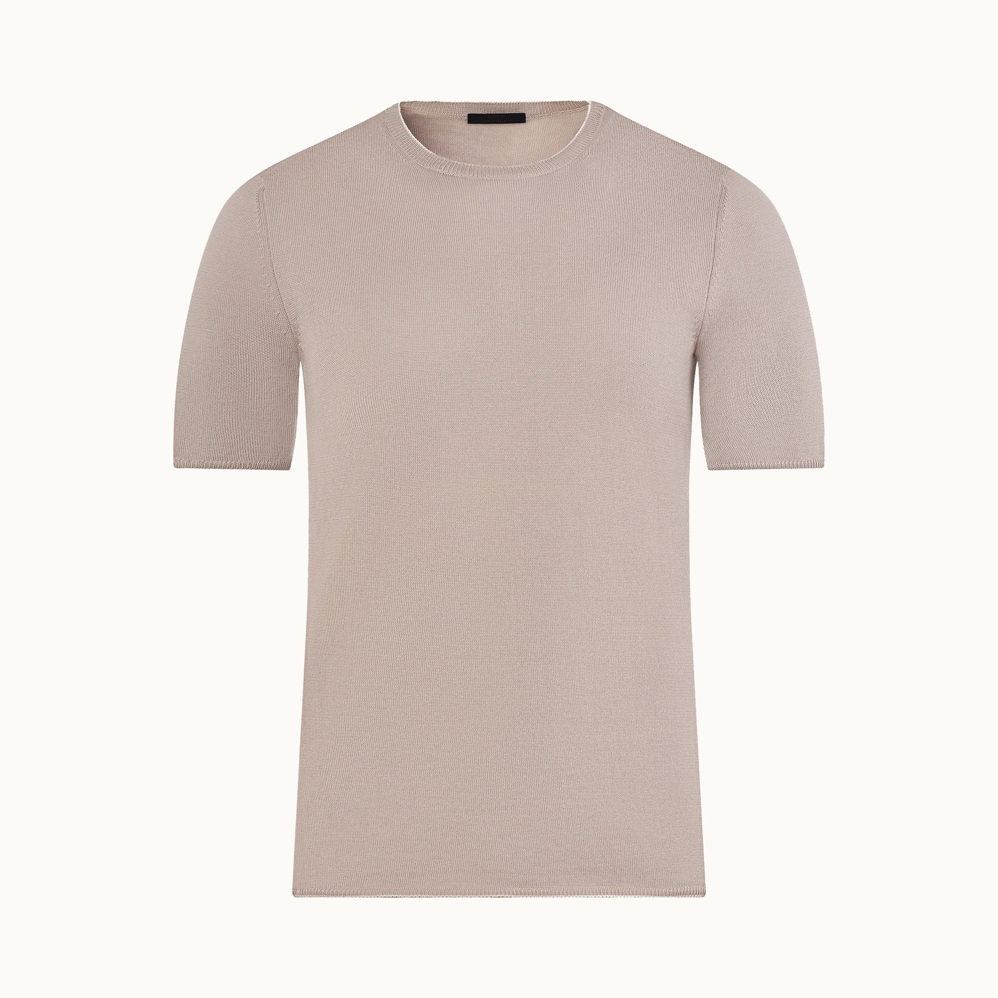 Cotton Sweater Tee Shortsleeve Gray