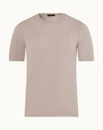 Cotton Sweater Tee Shortsleeve Gray