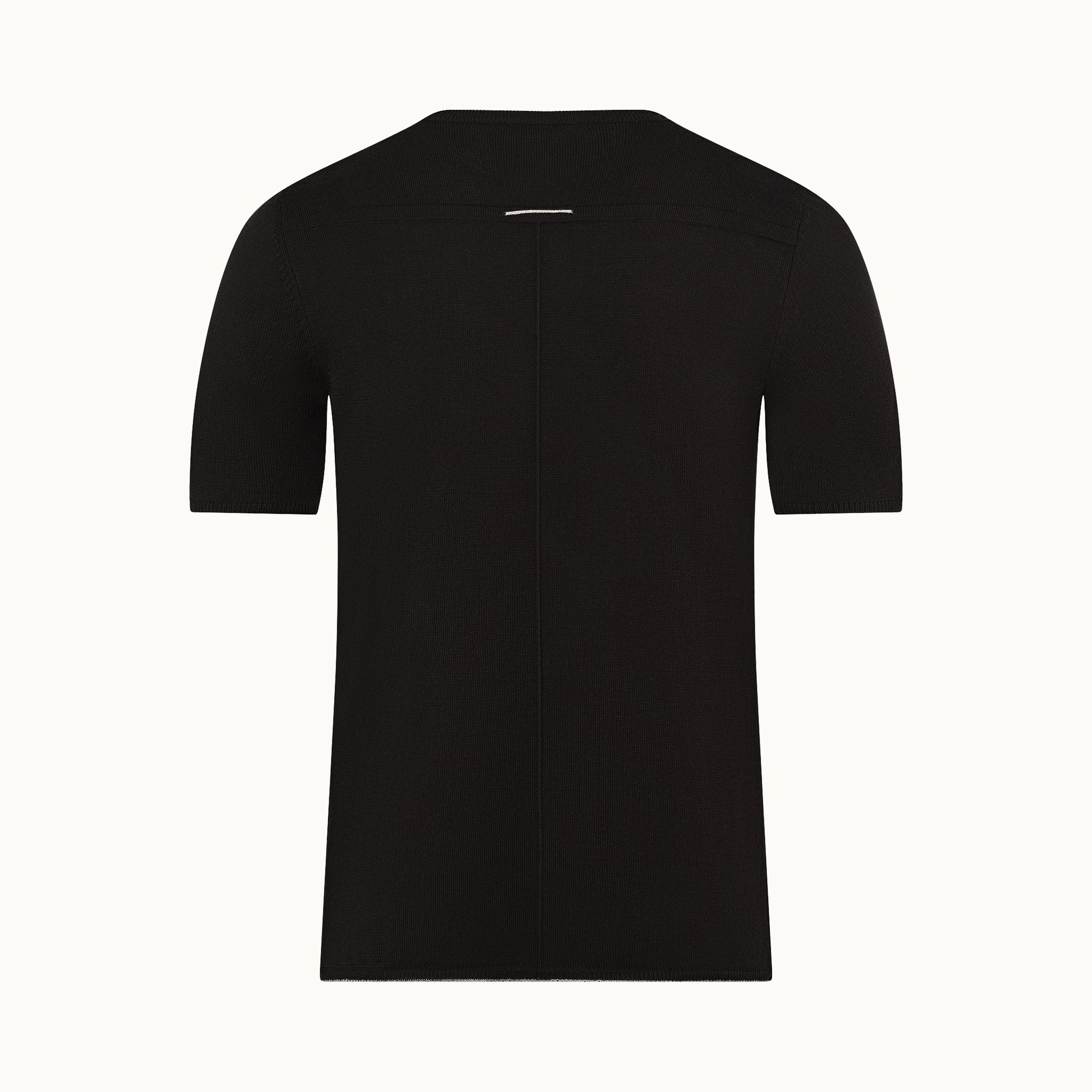 Cotton Sweater Tee Shortsleeve Black