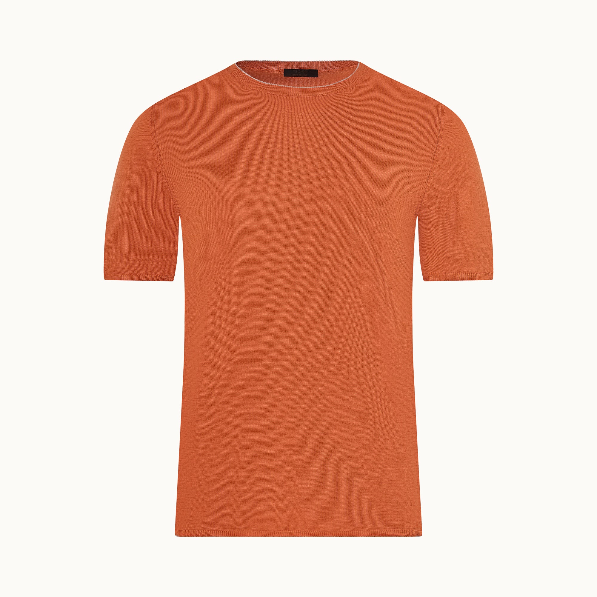 Cotton Sweater Tee Shortsleeve | Brick