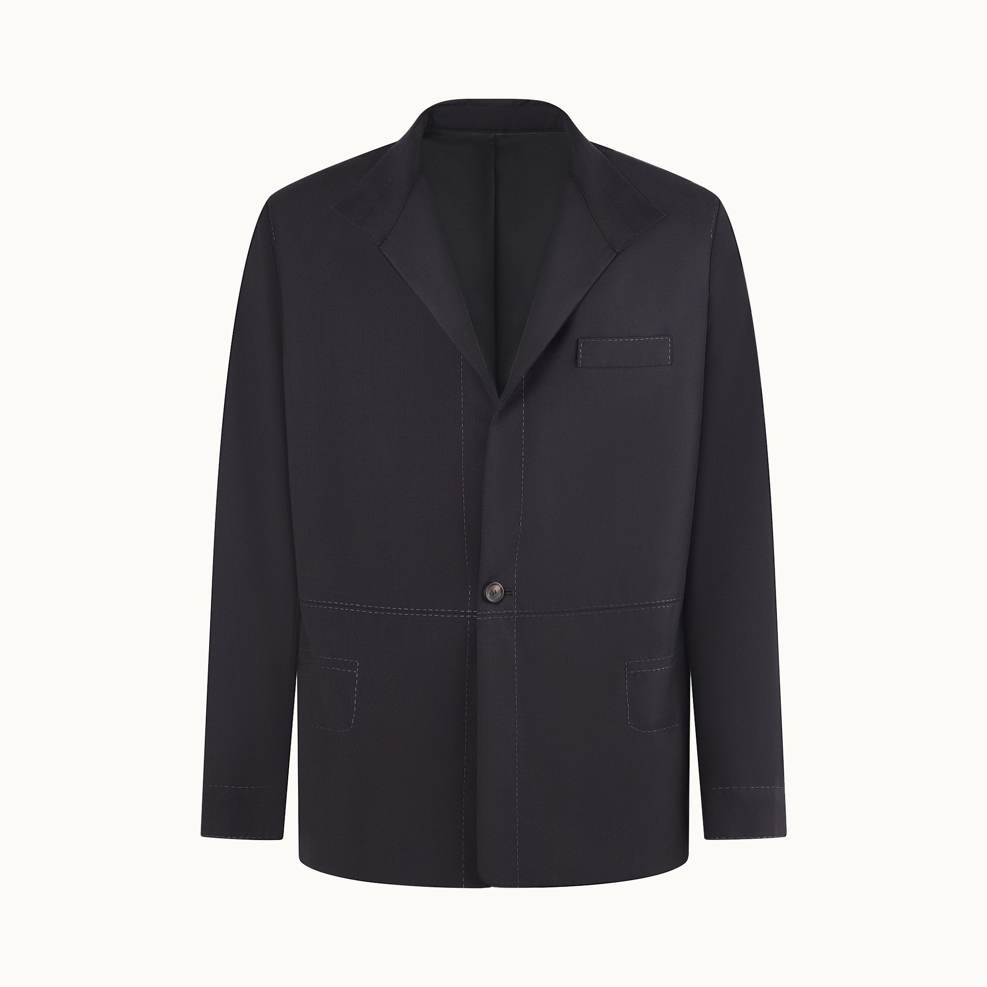 Tailored Wool Architect's Jacket | Black