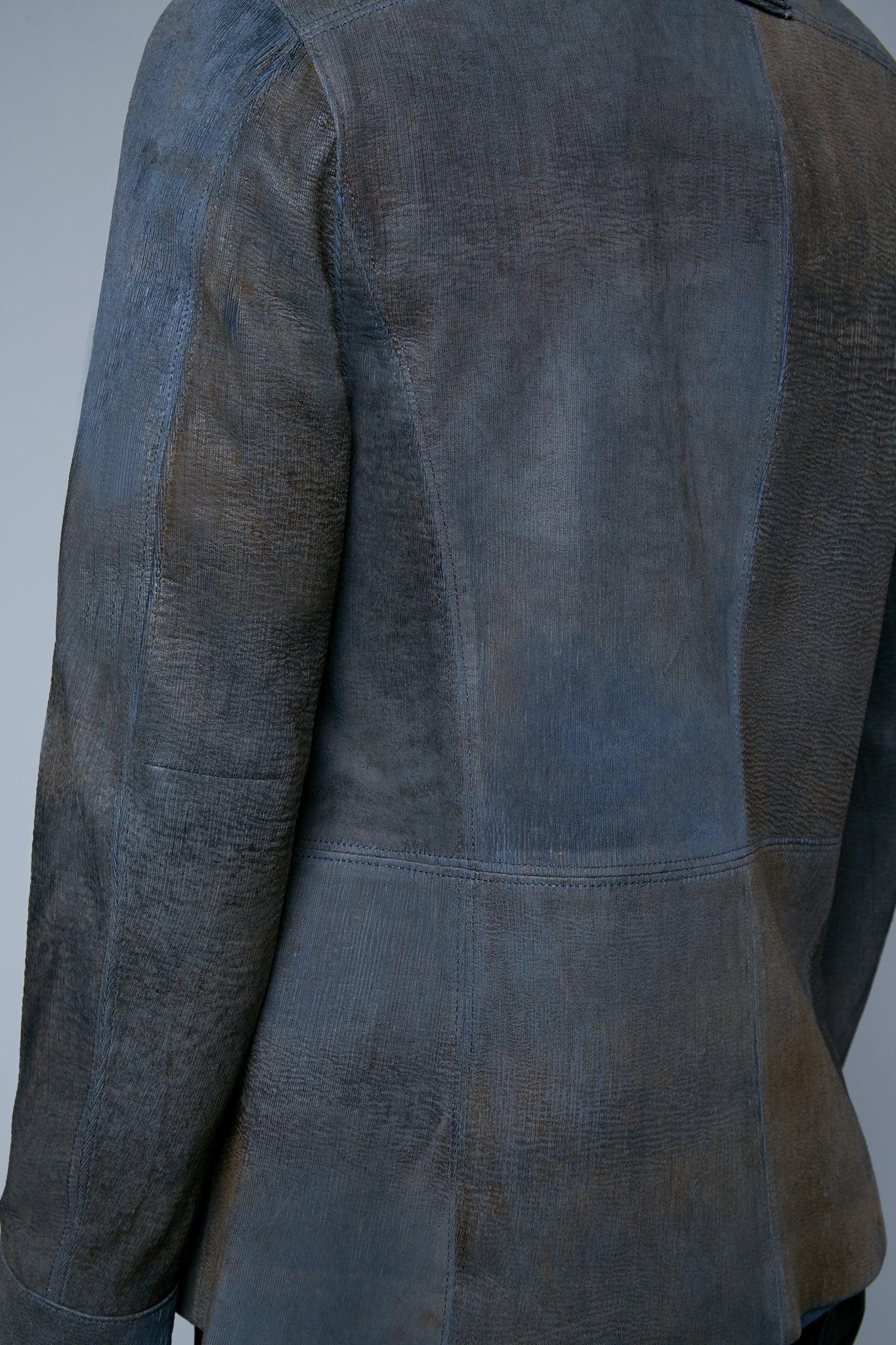 Detail View: Model Tre Boutilier wearing Laser Scored Jacket
