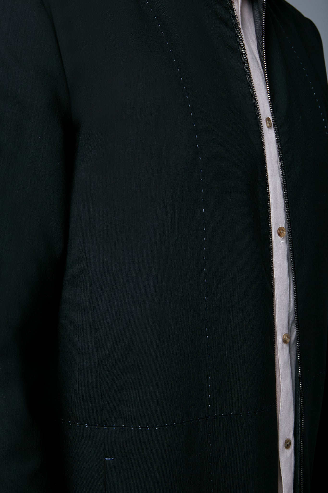 Detail View: Model Hans Weiner wearing Seasonless Bomber