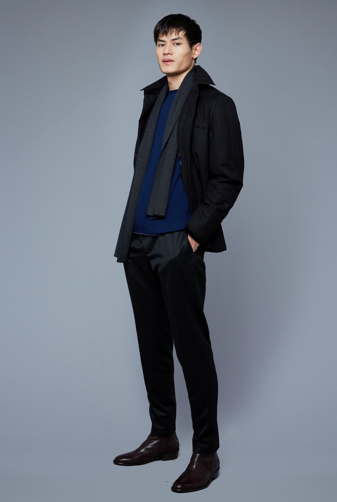 Mood View: Model Qiang Li wearing Down Téchin Jacket