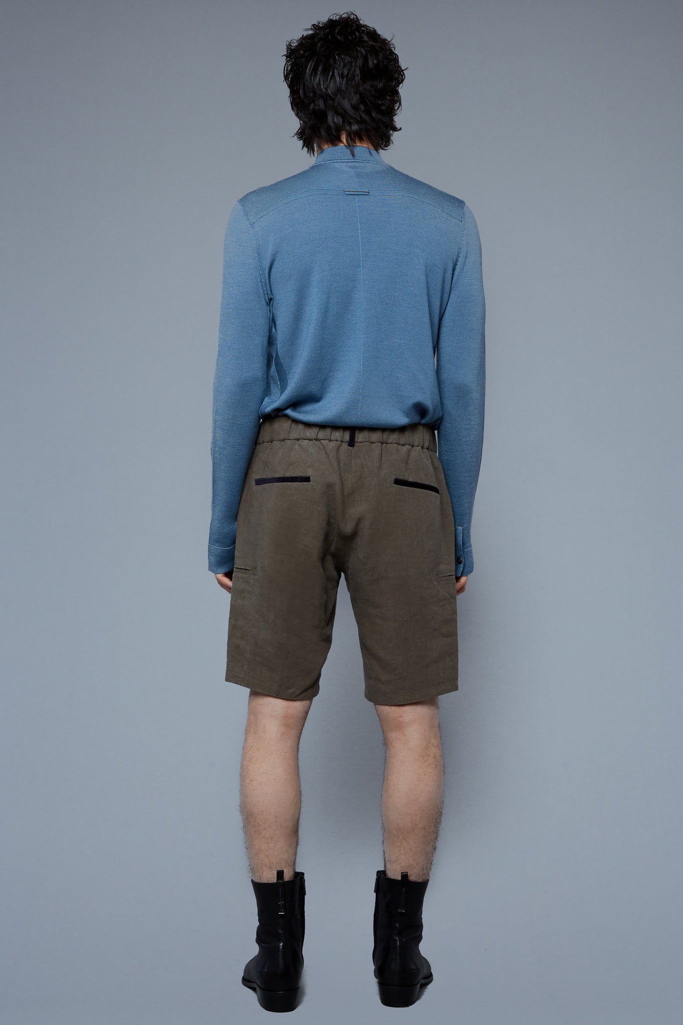 Back View: Model Asher wearing Lounge Shorts